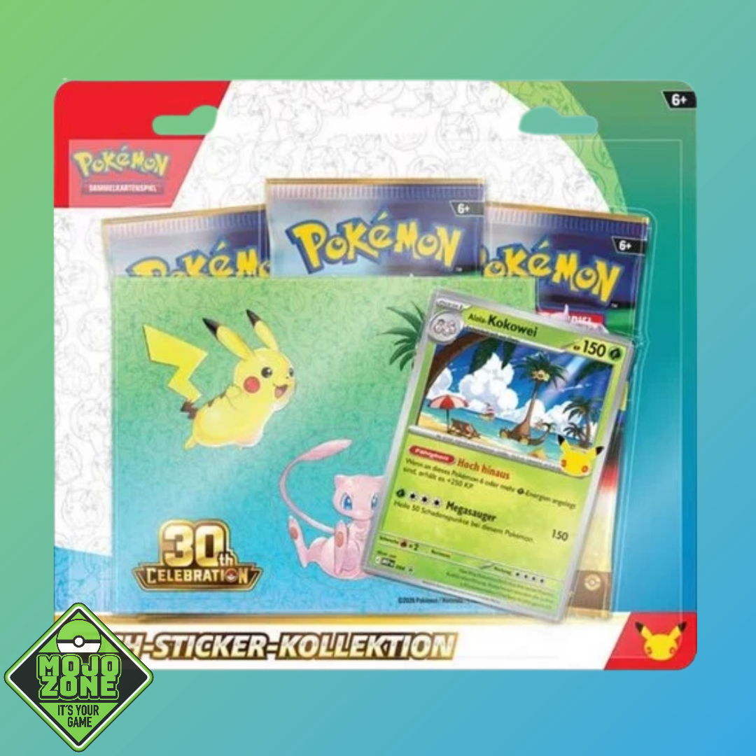 Pokemon 30 Jahre Celebration Tech Sticker Blister Kokowei DEUTSCH
