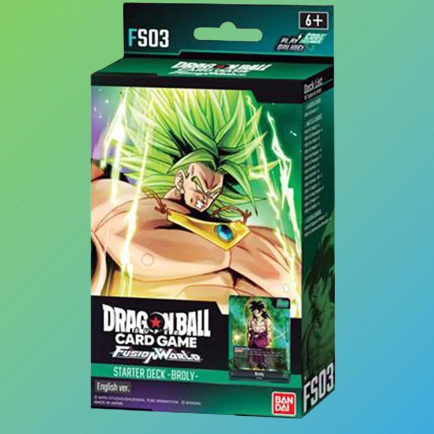 Dragon Ball Super Card Game FS03 Starter Deck Broly Englisch – englische Version, Starter Deck, Broly Deck, Sammelkarten von Bandai Namco, original Dragon Ball TCG, Trading Card Game, FS03 Starter Deck, Mini Deck, Neuheiten 2024, ideal für Sammler und Spieler, kaufen bei mojozone.shop