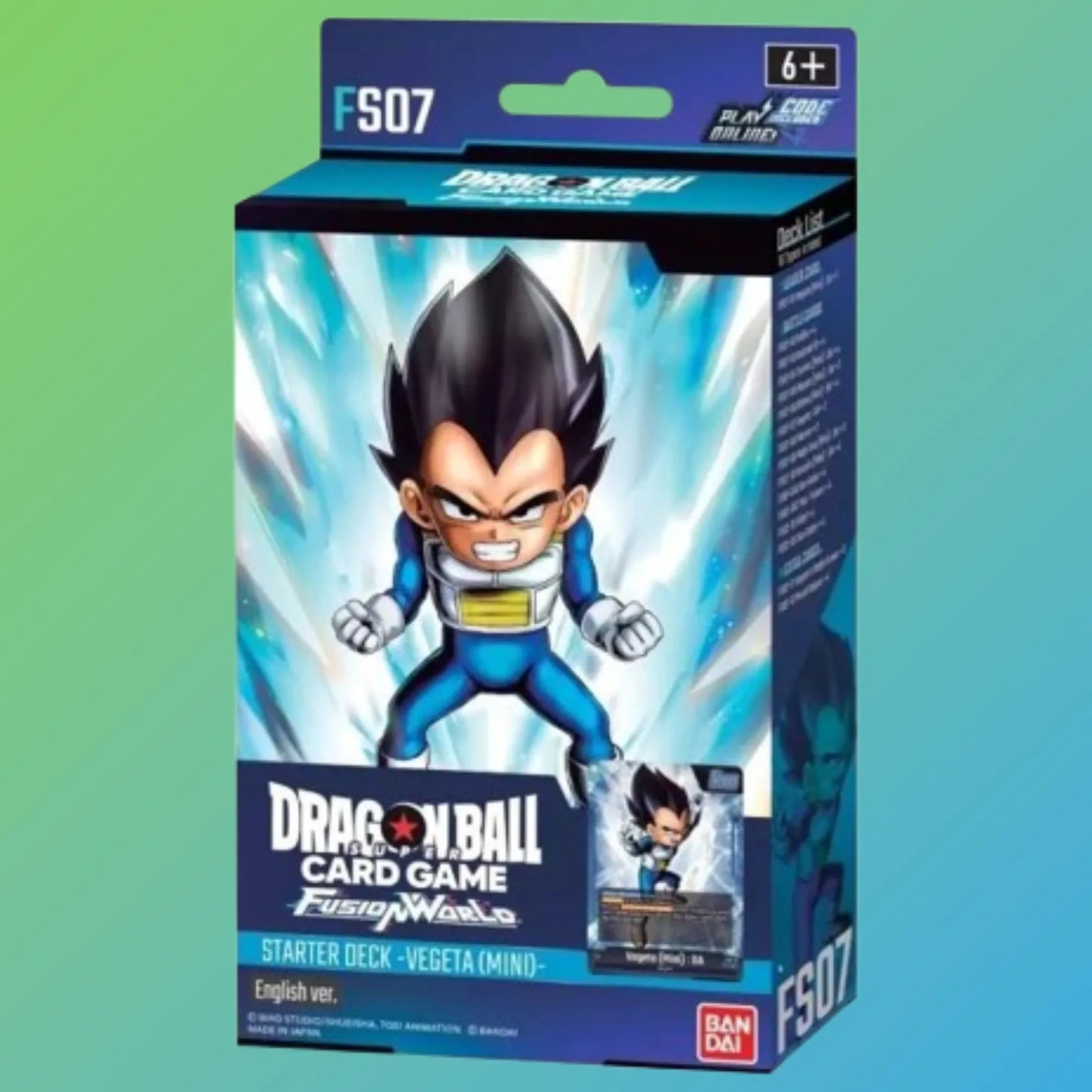 Dragon Ball Super Card Game FS07 Starter Deck Vegeta Mini Englisch – englische Version, Starter Deck, Vegeta Deck, Sammelkarten von Bandai Namco, original Dragon Ball TCG, Trading Card Game, FS07 Starter Deck, Mini Deck, Neuheiten 2024, ideal für Sammler und Spieler, kaufen bei mojozone.shop