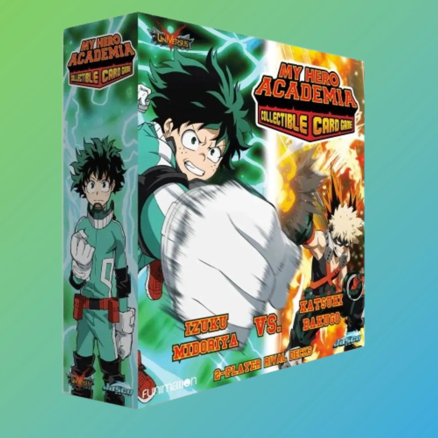 Jesco My Hero Academia 2-Spieler Deck Izuku Midoriya vs. Katsuki Bakugo Deutsch – deutsche Version, Starter Deck für zwei Spieler, originale My Hero Academia Sammelkarten, Izuku Midoriya vs. Katsuki Bakugo, Trading Card Game, Einsteiger Deck, Neuheiten 2024, ideal für Sammler und Spieler, kaufen bei mojozone.shop