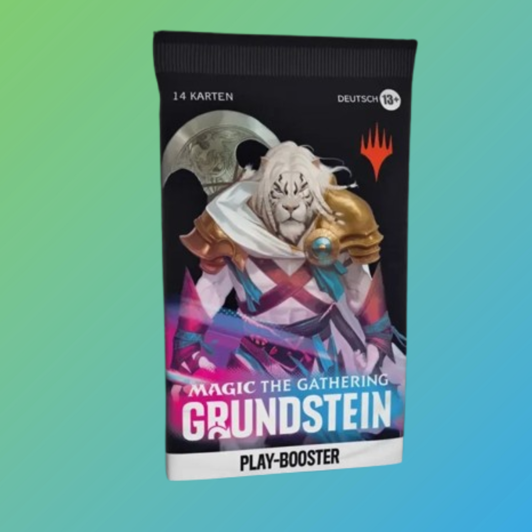 Magic the Gathering Grundstein Sleeved Booster Deutsch – Original verpackter Boosterpack auf Deutsch, enthält zufällige Sammelkarten aus der Grundstein-Edition, ideal für Sammler und Spieler, TCG Trading Card Game, versiegelt, bei mojozone.shop erhältlich