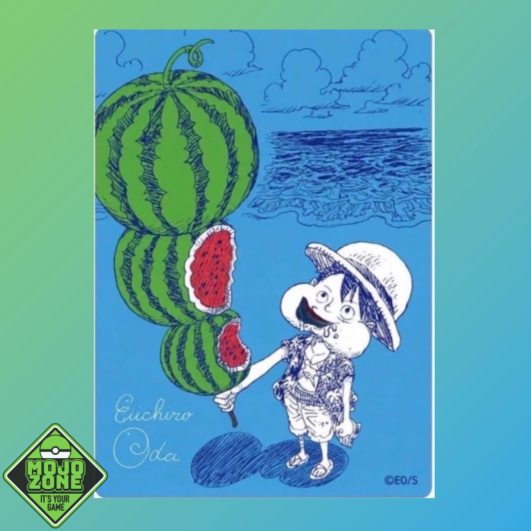 One Piece Watermelon Luffy Oda Metall Karte japanisch