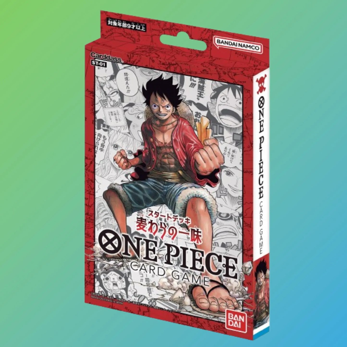 One Piece Card Game ST-01 Straw Hat Crew Starter Deck Japanisch – japanische Version, Starter Deck, originale One Piece Sammelkarten, Straw Hat Crew Set, Trading Card Game, Bandai Namco, Neuheiten 2024, ideal für Sammler und Spieler, kaufen bei mojozone.shop