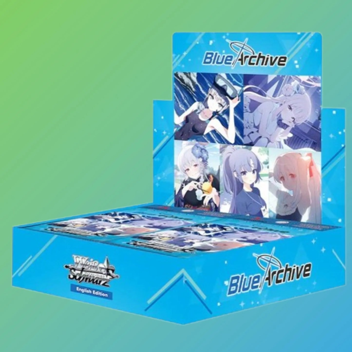 Weiß Schwarz – Blue Archive Booster Box (Englisch) – versiegelte Sammelbox mit 16 englischsprachigen Boosterpacks aus der Blue Archive Edition. Enthält exklusive Sammelkarten mit beliebten Charakteren, Szenen und Motiven aus dem bekannten Mobile Game Blue Archive. Ideal für Sammler und Spieler, die ihre Weiß Schwarz Sammlung erweitern oder auf der Suche nach limitierten und besonderen Karten sind. Perfekt für Booster-Openings, Tausch oder als Geschenk für Anime- und TCG-Fans.