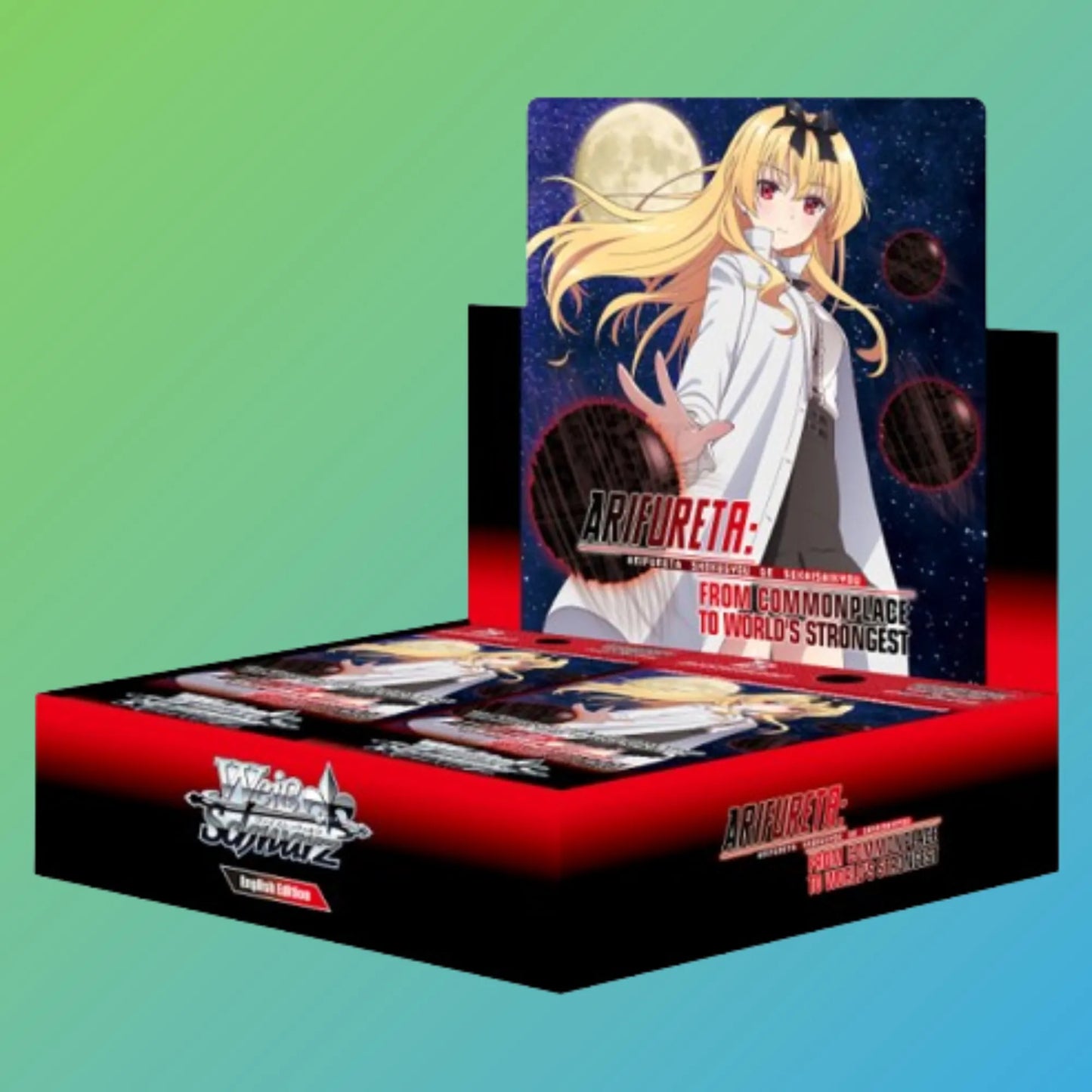 Weiß Schwarz Arifureta Booster Display Englisch – 16 Booster Packs, englische Version, Anime Sammelkarten, original Weiß Schwarz TCG, Arifureta Trading Card Game, Premium Booster Display, Neuheiten 2024, ideal für Sammler und Anime-Fans, kaufen bei mojozone.shop