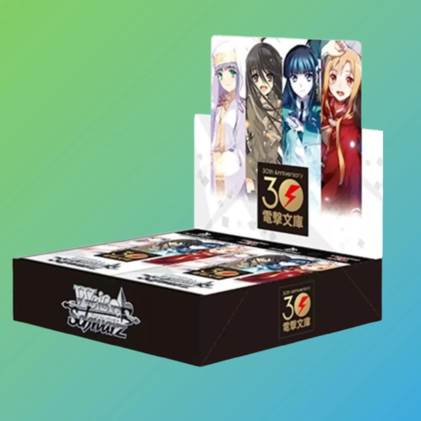 Weiß Schwarz Dengeki Bunko Display Englisch – 16 Booster Packs, englische Version, Anime Sammelkarten, original Weiß Schwarz TCG, Dengeki Bunko Trading Card Game, Premium Booster Display, ideal für Sammler und Anime-Fans, kaufen bei mojozone.shop, Neuheiten 2024