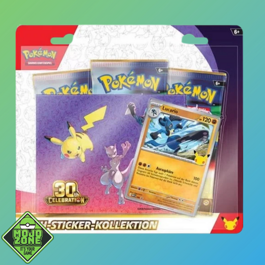 Pokemon 30 Jahre Celebration Tech Sticker Blister Lucario DEUTSCH
