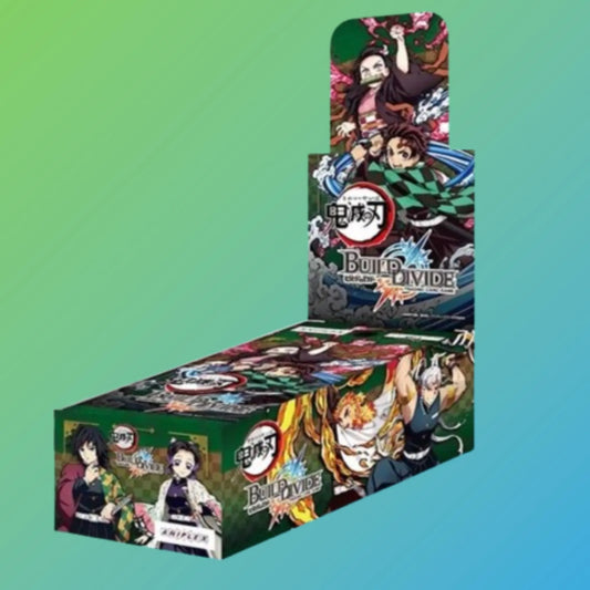 Build Divide Demon Slayer Vol. 1 Display Japanisch – 16 Booster Packs, japanische Version, Anime Sammelkarten, original Build Divide TCG, Demon Slayer Trading Card Game, Vol. 1 Booster Display, kaufen bei mojozone.shop, Neuheiten 2024, ideal für Sammler und Anime-Fans