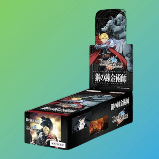 Build Divide Fullmetal Alchemist Vol. 2 Booster Display Japanisch – 16 Booster Packs, japanische Version, Anime Sammelkarten, original Build Divide TCG, Fullmetal Alchemist Trading Card Game, Vol. 2 Booster Display, kaufen bei mojozone.shop, Neuheiten 2024, ideal für Sammler und Anime-Fans