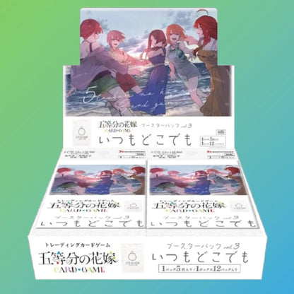 Bushiroad The Quintessential Quintuplets TCG Vol. 3 Itsumo Docodemo Booster Display Japanisch – 12 Booster Packs, japanische Version, Anime Sammelkarten, original Bushiroad Trading Card Game, The Quintessential Quintuplets Vol. 3 Set, Itsumo Docodemo Booster Display, Neuheiten 2024, ideal für Sammler und Anime-Fans, kaufen bei mojozone.shop