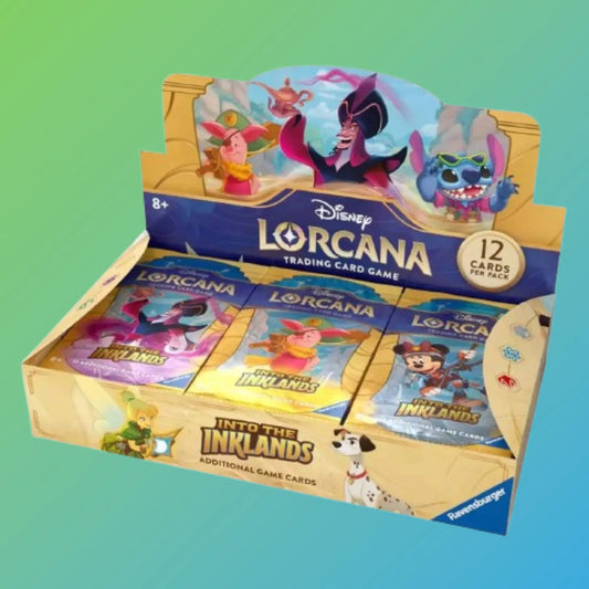 Disney Lorcana Into the Inklands Display Englisch – 24 Booster Packs, englische Version, originale Disney Lorcana Sammelkarten, Into the Inklands Set, Trading Card Game, Booster Display, Neuheiten 2024, ideal für Sammler und Spieler, kaufen bei mojozone.shop