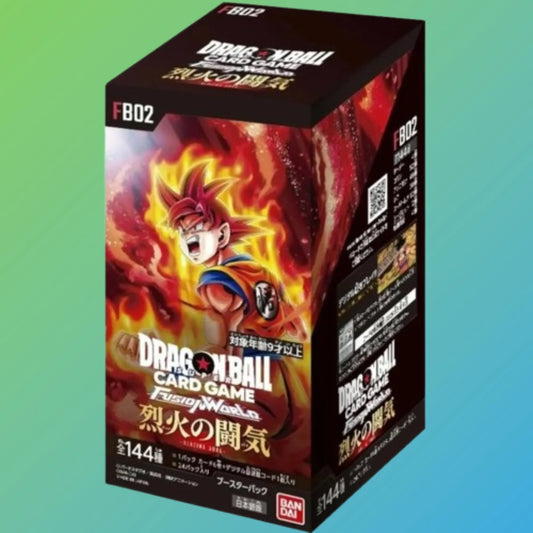 Dragon Ball Super Card Game Fusion World Blazing Aura FB02 Booster Display Japanisch – 24 Booster Packs, japanische Version, originale Dragon Ball Sammelkarten, Fusion World Blazing Aura Set, Trading Card Game, Booster Display, Bandai Namco, Neuheiten 2024, ideal für Sammler und Spieler, kaufen bei mojozone.shop