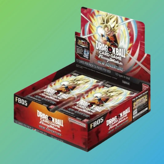 Dragon Ball Super Card Game Fusion World New Adventure FB05 Englisch – Booster Display, englische Version, 24 Booster Packs, Sammelkarten von Bandai Namco, original Dragon Ball TCG, Trading Card Game Neuheit 2024, ideal für Sammler und Spieler, jetzt bei mojozone.shop kaufen
