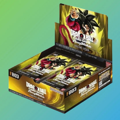 Dragon Ball Super Card Game Fusion World Raging Roar FB03 Booster Display Englisch – 24 Booster Packs, englische Version, originale Dragon Ball Sammelkarten, Fusion World Raging Roar Set, Trading Card Game, Booster Display, Bandai Namco, Neuheiten 2024, ideal für Sammler und Spieler, kaufen bei mojozone.shop