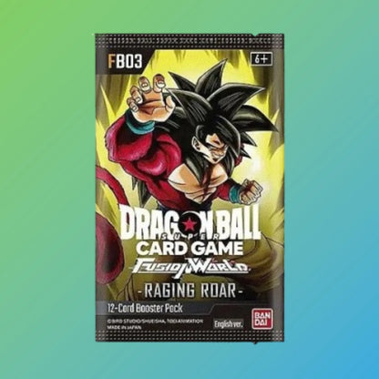 Dragon Ball Super Card Game Fusion World Raging Roar FB03 Booster Display Englisch – 24 Booster Packs, englische Version, originale Dragon Ball Sammelkarten, Fusion World Raging Roar Set, Trading Card Game, Booster Display, Bandai Namco, Neuheiten 2024, ideal für Sammler und Spieler, kaufen bei mojozone.shop