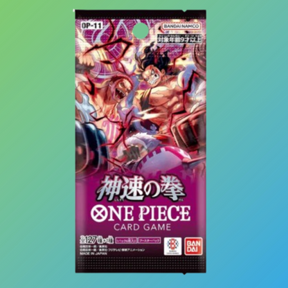 One Piece Card Game OP11 Fist of Divine Speed – Booster Display (24 Packs, Japanisch) - mojozone