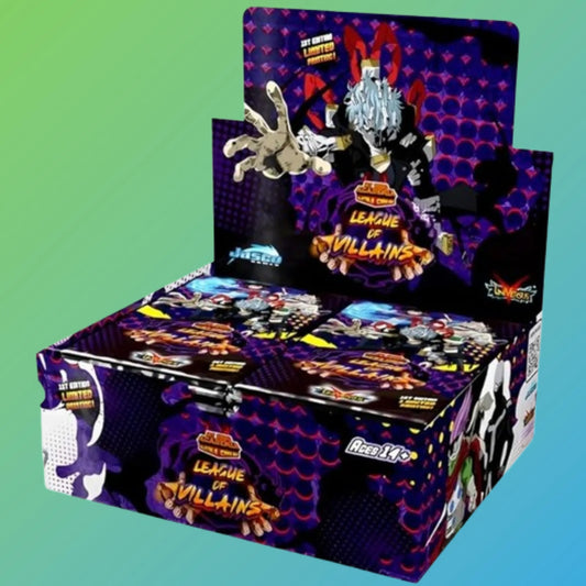 Jesco My Hero Academia League of Villains Booster Display Englisch – 24 Booster Packs, englische Version, originale My Hero Academia Sammelkarten, League of Villains Set, Trading Card Game, Booster Display, Neuheiten 2024, ideal für Sammler und Spieler, kaufen bei mojozone.shop