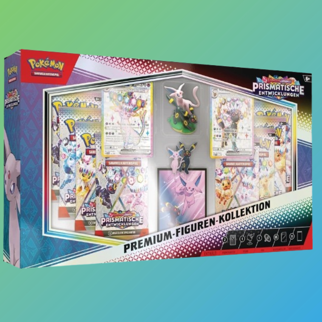 Pokémon Sammelkartenspiel –Prismatische Entwicklung Figuren Kollektion (10 Booster Packs, Deutsch) - mojozone