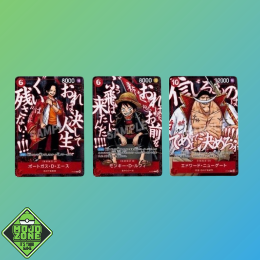 One Piece Promo Saikyo Jump + Luffy-Ace-Newgate Promo Pack 3 Karten Set