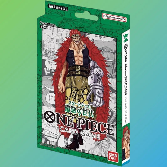 One Piece Card Game ST-02 Worst Generation Starter Deck Japanisch – japanische Version, Starter Deck, originale One Piece Sammelkarten, Worst Generation Set, Trading Card Game, Bandai Namco, Neuheiten 2024, ideal für Sammler und Spieler, kaufen bei mojozone.shop