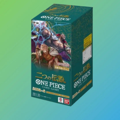 One Piece Card Game Two Legends OP08 Booster Display Japanisch – 24 Booster Packs, japanische Version, originale One Piece Sammelkarten, Two Legends Set, OP08, Trading Card Game, Booster Display, Bandai Namco, Neuheiten 2024, ideal für Sammler und Spieler, kaufen bei mojozone.shop