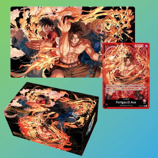 One Piece Special Goods Set Ace Sabo Luffy Englisch – englische Version, exklusives Sammlerset, enthält Sammelkarten und Zubehör, originale One Piece Trading Card Game Artikel, Ace Sabo Luffy Set, Special Goods, Neuheiten 2024, ideal für Sammler und Fans, kaufen bei mojozone.shop