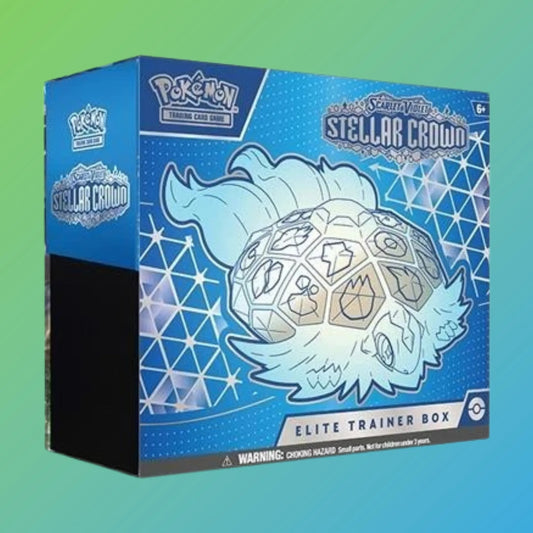Pokémon TCG Stellar Crown Elite Trainer Box Englisch – exklusive Elite Trainer Box, englische Version, enthält Booster Packs, Promokarten, Zubehör, Sammelkarten von The Pokémon Company, ideal für Sammler und Spieler, Pokémon Karten kaufen bei mojozone.shop, Trading Card Game, TCG Zubehör, Neuheiten 2024