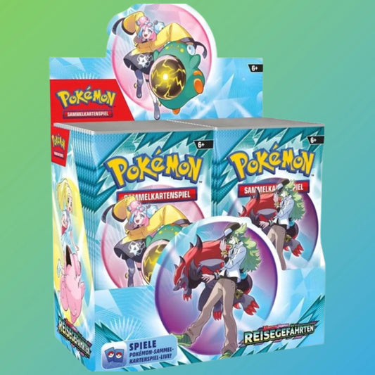 Pokémon TCG KP9 Reisegefährten Display Deutsch – 36 Booster Packs, deutsche Version, originale Pokémon Sammelkarten, KP9 Reisegefährten Set, Trading Card Game, Booster Display, Neuheiten 2024, ideal für Sammler und Spieler, kaufen bei mojozone.shop