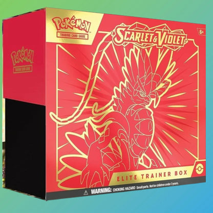 Pokémon TCG SV 1.0 Scarlet & Violet Elite Trainer Box Englisch – englische Version, exklusive Elite Trainer Box, enthält Booster Packs, Promokarten, Zubehör, originale Pokémon Sammelkarten, Scarlet & Violet Set, Trading Card Game, Neuheiten 2024, ideal für Sammler und Spieler, kaufen bei mojozone.shop