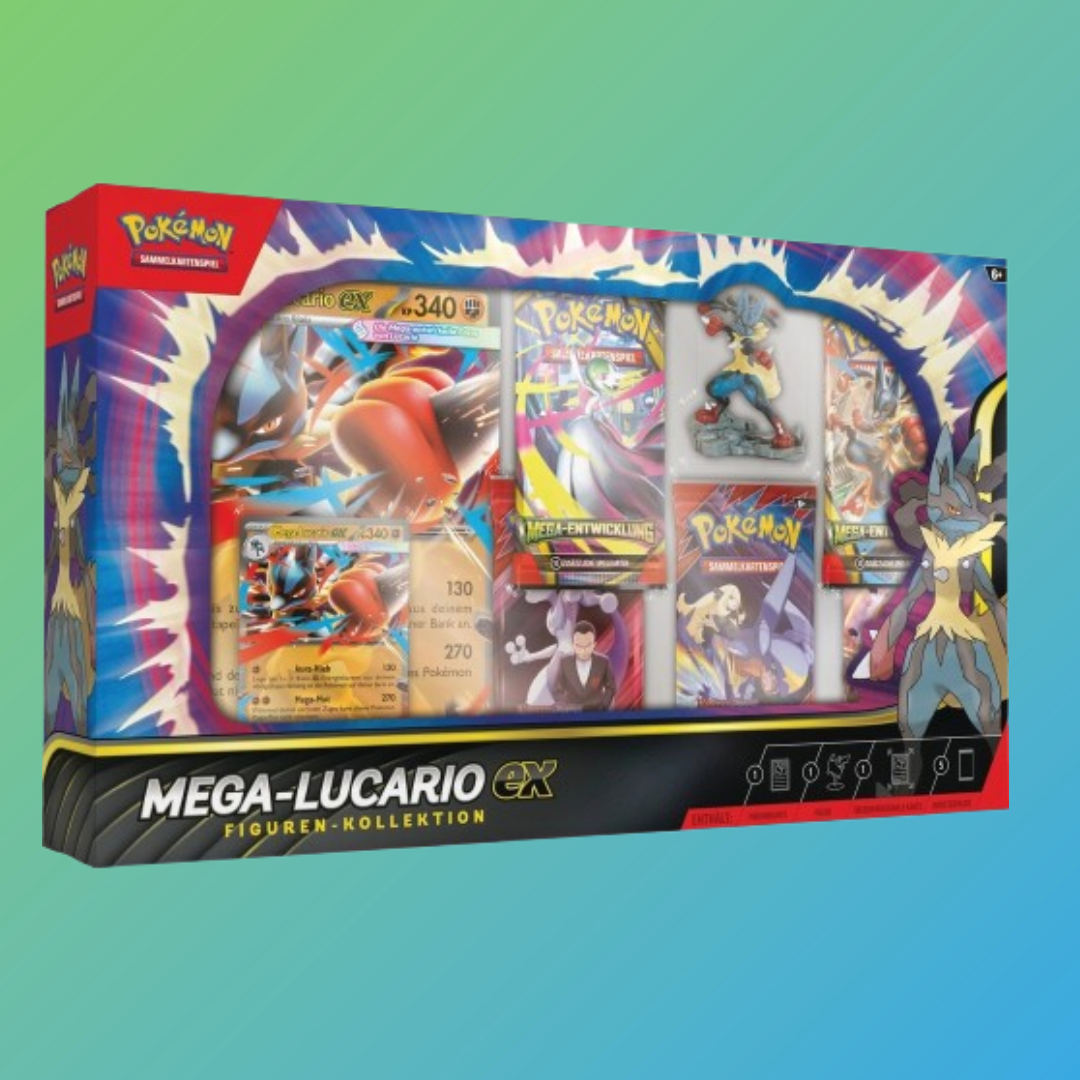 Pokémon Sammelkartenspiel –Mega Lucario ex Figuren Kollektion DEUTSCH - mojozone