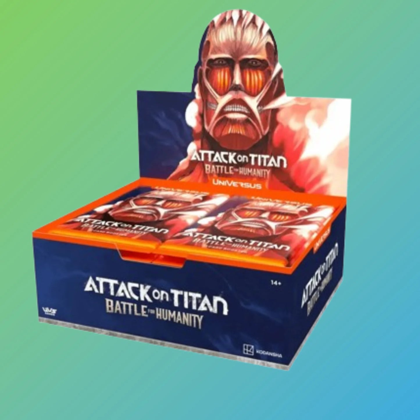 Universus CCG Attack on Titan Battle for Humanity Booster Display Englisch – 24 Booster Packs, englische Version, originale Universus Sammelkarten, Attack on Titan Trading Card Game, Battle for Humanity Set, Booster Display, Neuheiten 2024, ideal für Sammler und Spieler, kaufen bei mojozone.shop