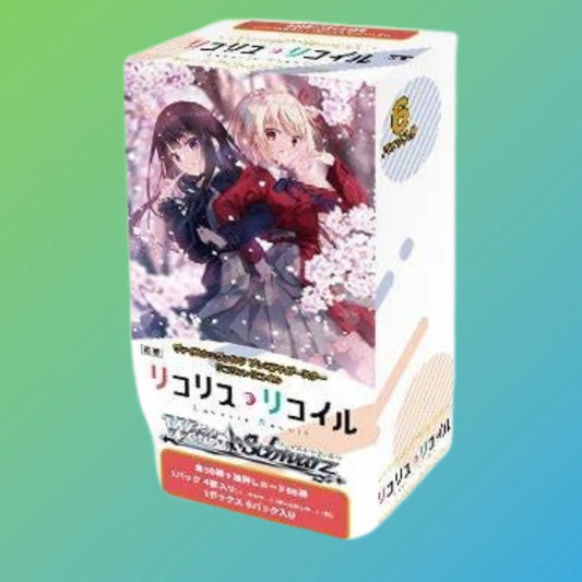 Weiß Schwarz Lycoris Recoil Premium Booster Display Japanisch – 6 Booster Packs, japanische Version, Anime Sammelkarten, original Weiß Schwarz TCG, Lycoris Recoil Trading Card Game, Premium Booster Display, Neuheiten 2024, ideal für Sammler und Anime-Fans, kaufen bei mojozone.shop
